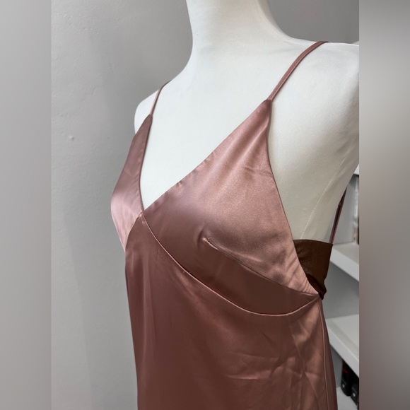 NWT Commence Open Back Satin Long Dress - Picture 10 of 16